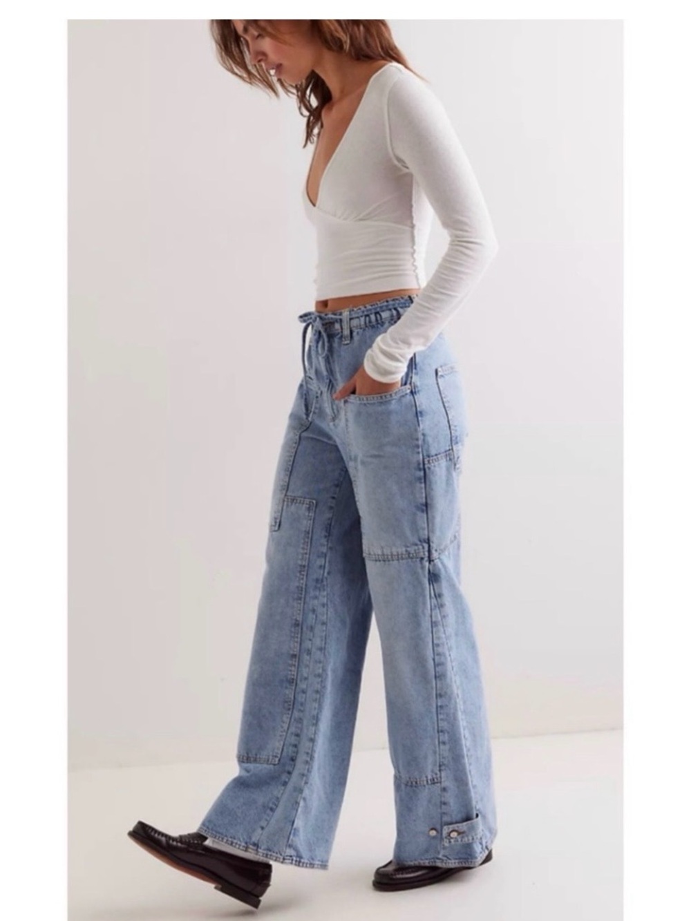 NWT We the Free crvy Outlaw jeans Sz large - Picture 5 of 10